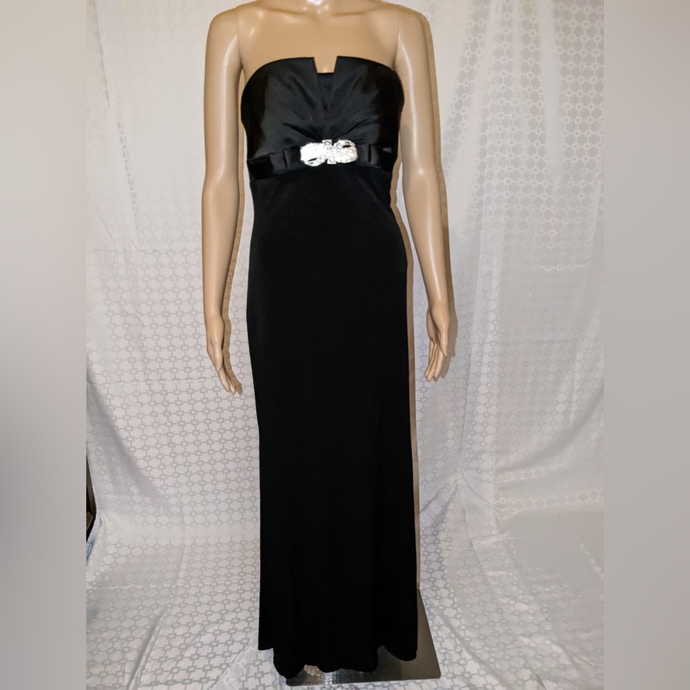 Black evening gown with Silver stones